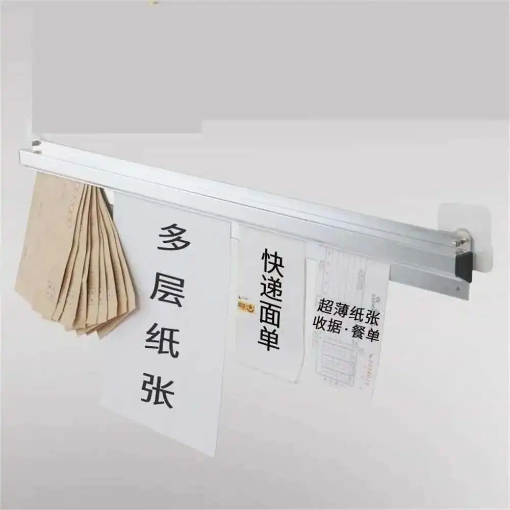 

Wall Mounting Paper Clip Bill Menu Clamp Rod Kitchen Hotel Restaurant Insertion Paper Organizer Snap Strip Label Storage Rail