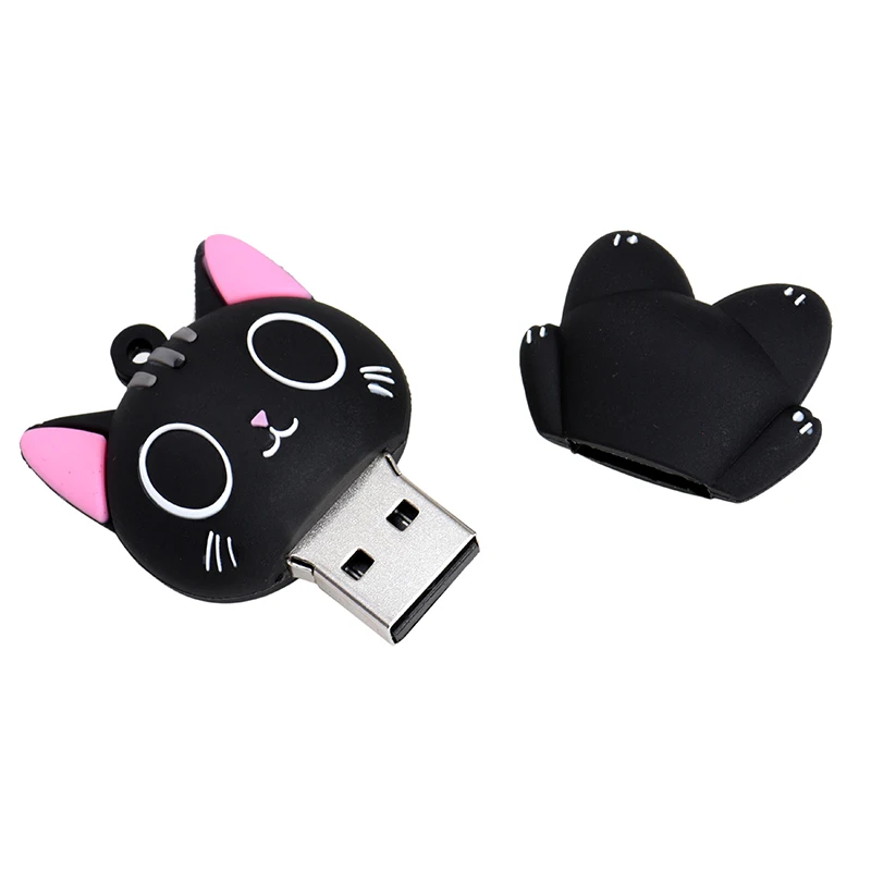 Mini Cartoon USB Flash Drive 128GB 64GB 32GB Cute Cat Pen Drive Key Chain Memory Stick Gifts For Children 16GB For Laptop U Disk - view 4