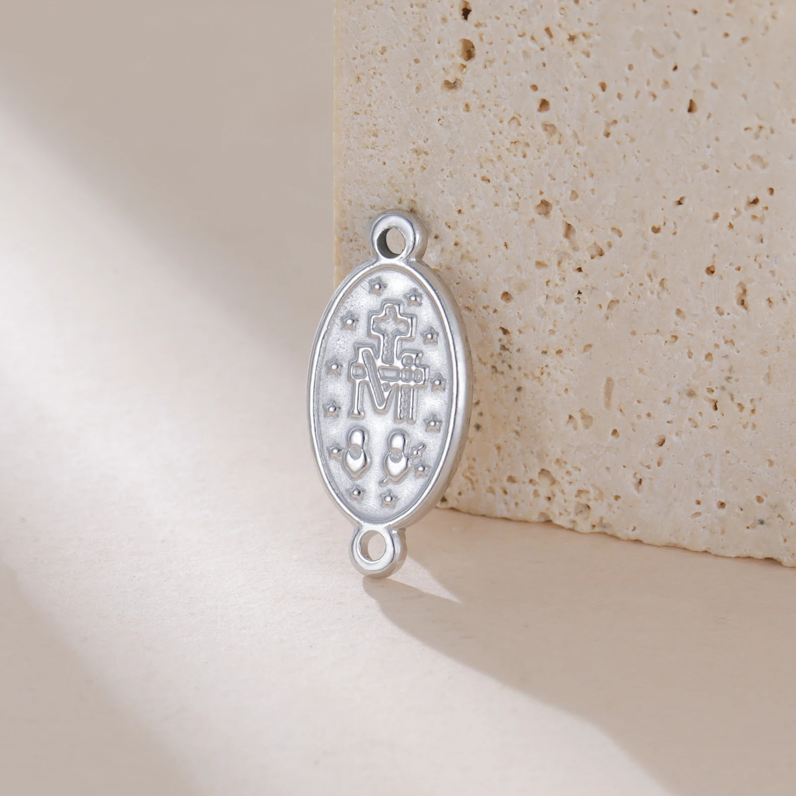 1 Stück Jungfrau-Maria-Anhänger aus Edelstahl, DIY-Anhänger für Halskette, Armband, Schmuckherstellung, religiöses Amulett, gesegnetes Zubehör – Detail 4