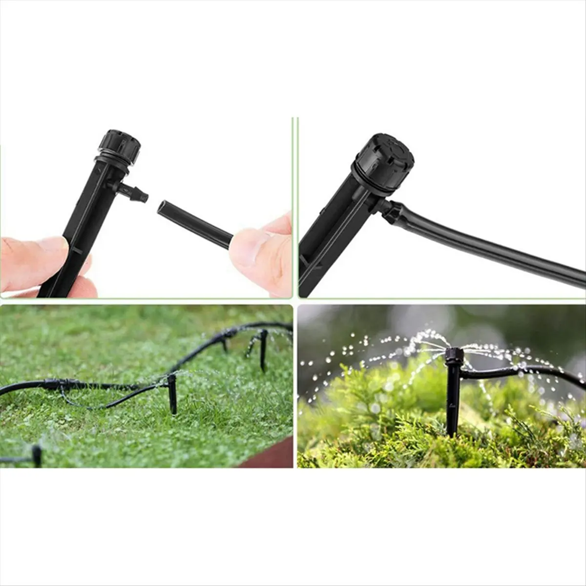 A45I 50Pcs Adjustable 8 Hole Spiked Dripper Gardening Sprinkler Irrigation Staked Emitters Garden Greenhouse Watering Device
