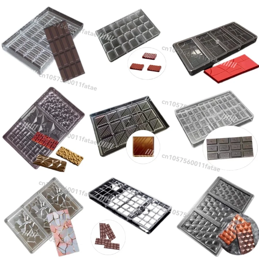 

Chocolate Mold Material Transparent Hard Plastic Rectangular Dried Fruit Chocolate Plate Baking Mold