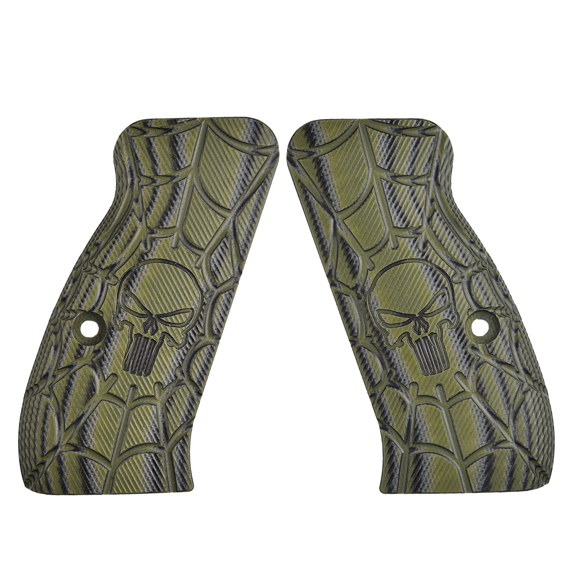 CZ 75 Compact grips calavera Punisher textura rugosa para pistola