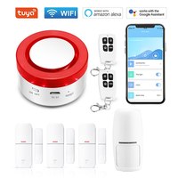 Tuya Smart WIFI Wireless Security Alarm System Alarm Kit Home Burglar Motion Door Sensor Compatible Google Home Alexa