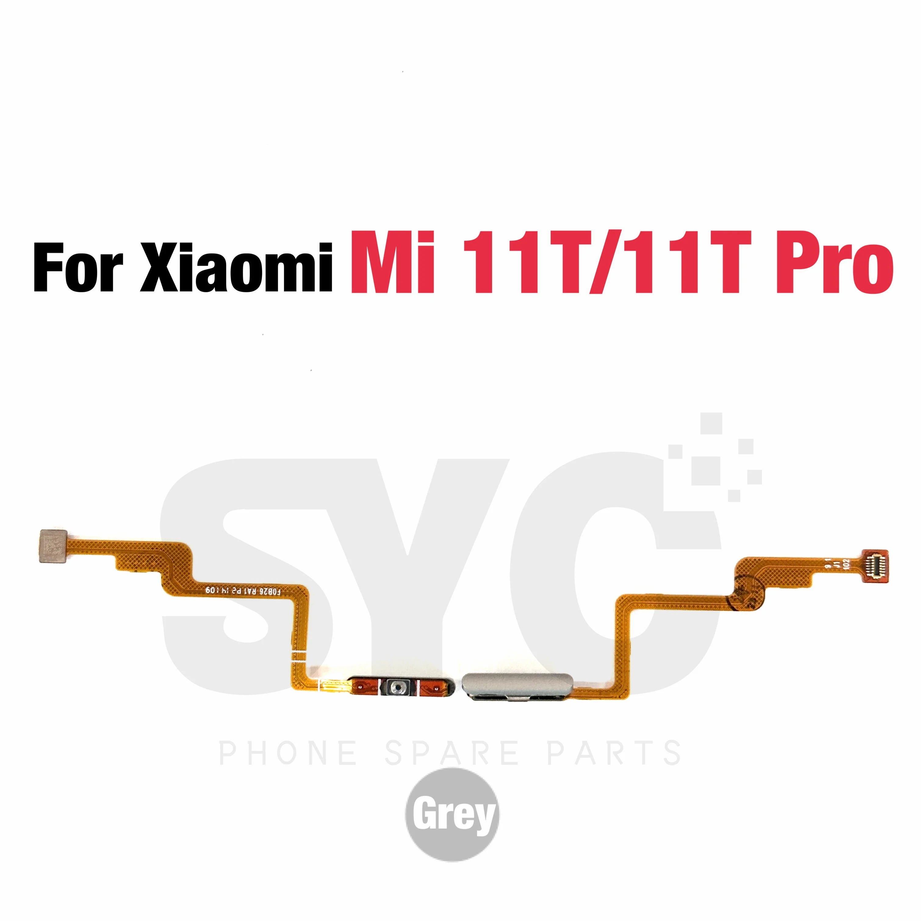 SYC Finger Reader Fingerprint Reader Sensor Home Button Ribbon Power Switch On Off Flex Cable For Xiaomi Mi 11T / 11T Pro