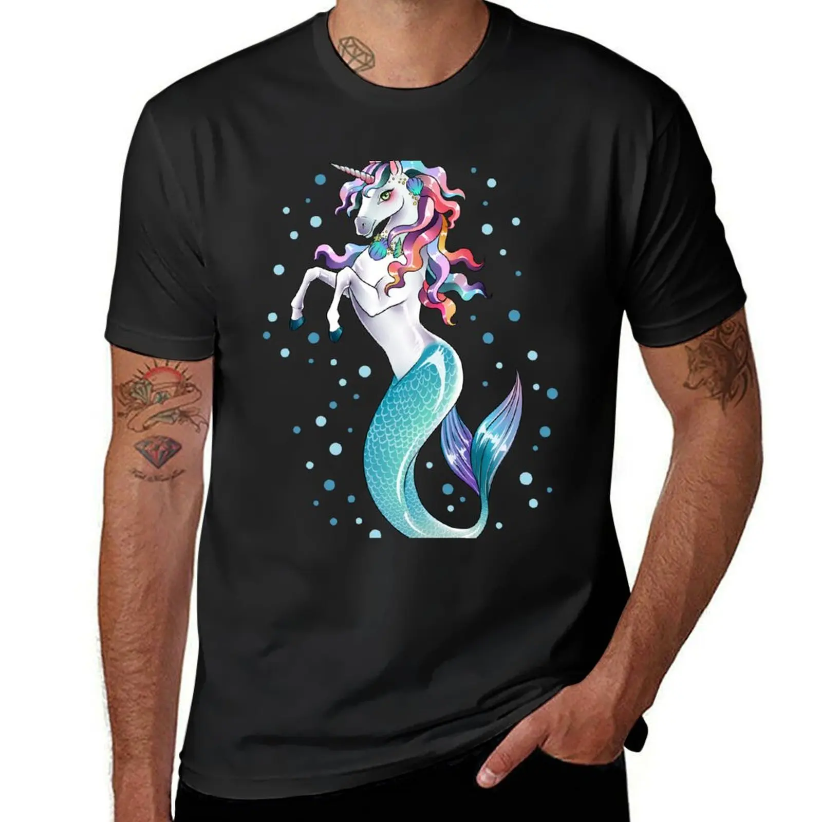 Unicorn Mermaid Mermicorn Cute T-Shirt Blouse plus size tops plus sizes cute tops plain black t shirts men