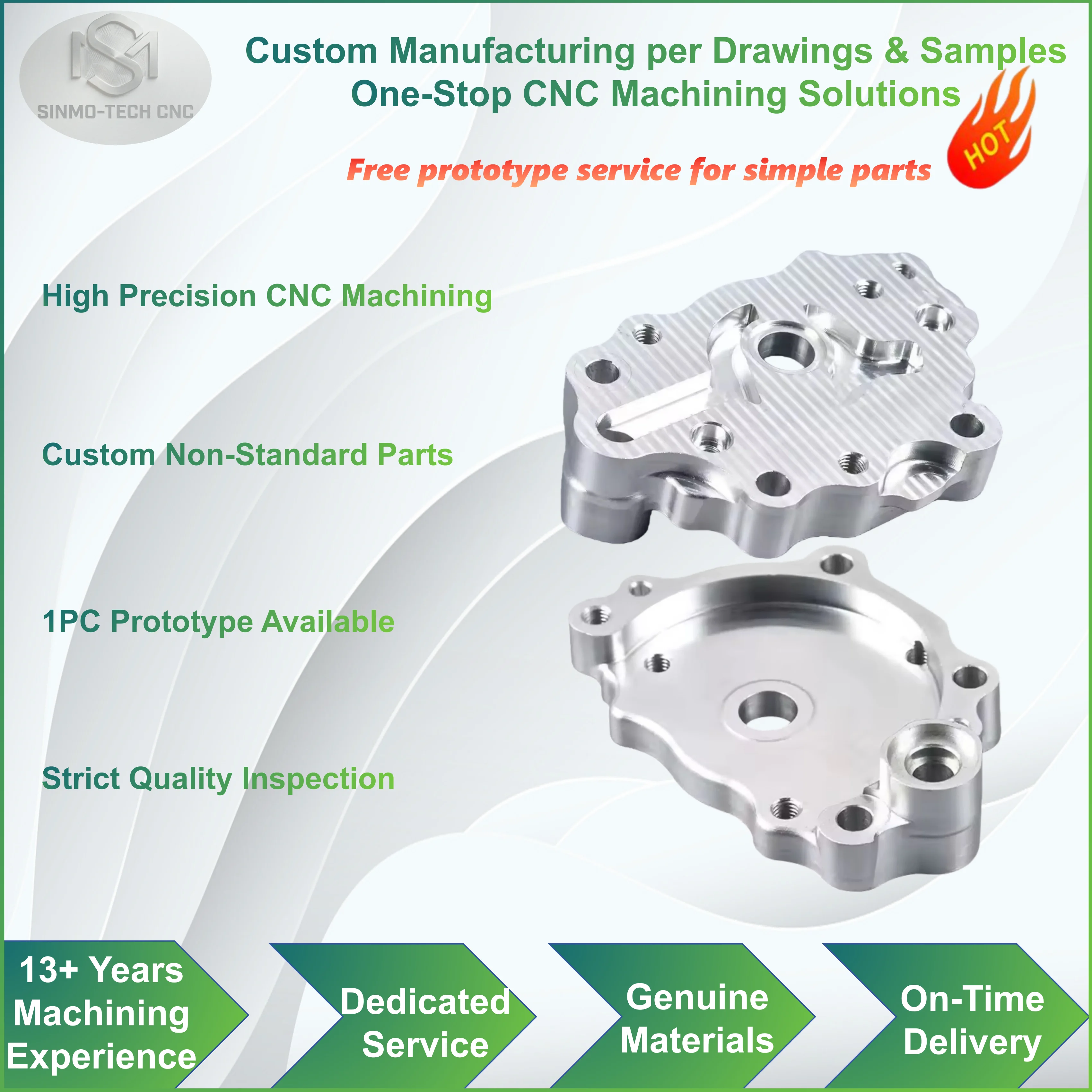 

High Precision CNC Machined Parts Custom Aluminum Stainless Steel Alloy Metal Turning Milling Fabrication OEM Custom Service