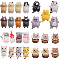 5-8PCS Kawaii Cat Series Resin Shoe Charms Sandals Shoes Decoration Garden Shoes Button Accessories Unisex Boys Girls Gift