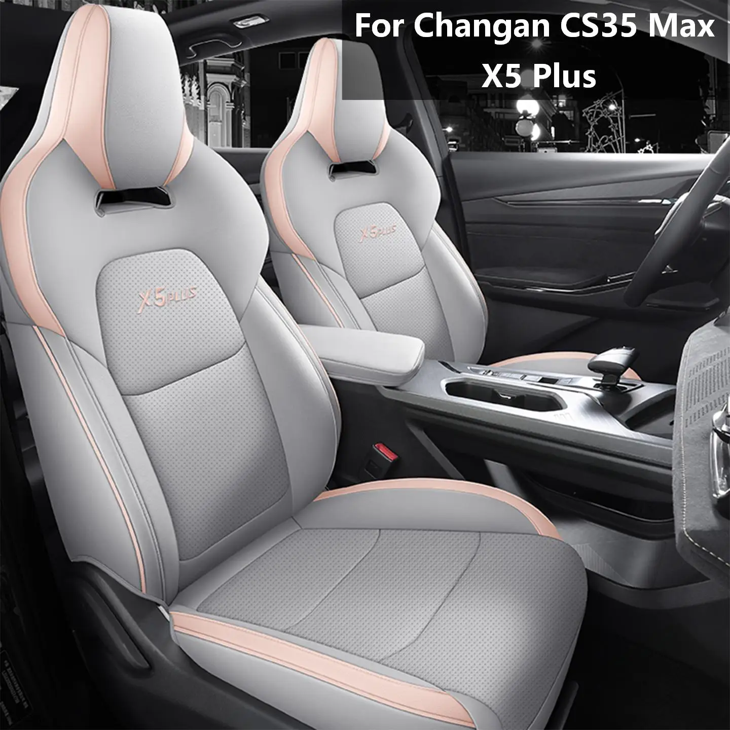 Auto 5‑Seat PU Leather Full Surround Seat Covers Cushion Protector Fit for Changan CS35 Max X5 Plus Interior Replacement Parts