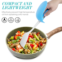 1Pcs Anti Oil Splashing Hand Protector Heat Resistant Rubber Spatula Cover Kitchen Cooking Tool Splash Guard Spatula Cover