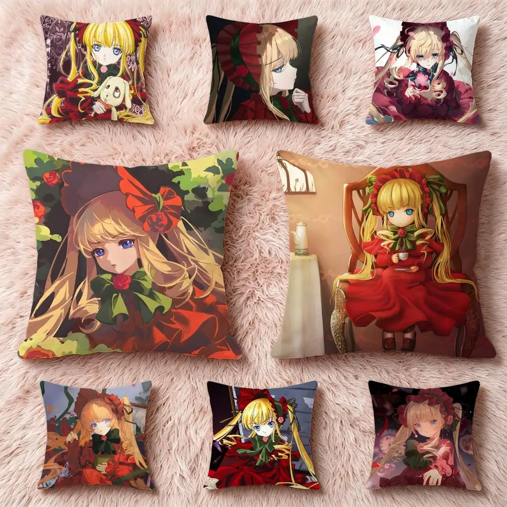 Rozen Maiden Cushion Cover Pillow Multi‑size Short Plush Pillow Cute Simple Style For Living Room Bedroom Birthday Gift