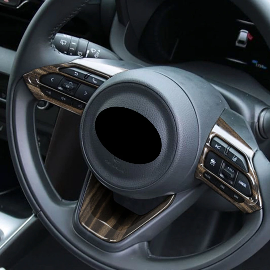 For Toyota Yaris /yaris Cross 2020 2021 2023 Carbon Fiber Steering Wheel Frame Trim Decorative Sticker Car Styling Accessories 5