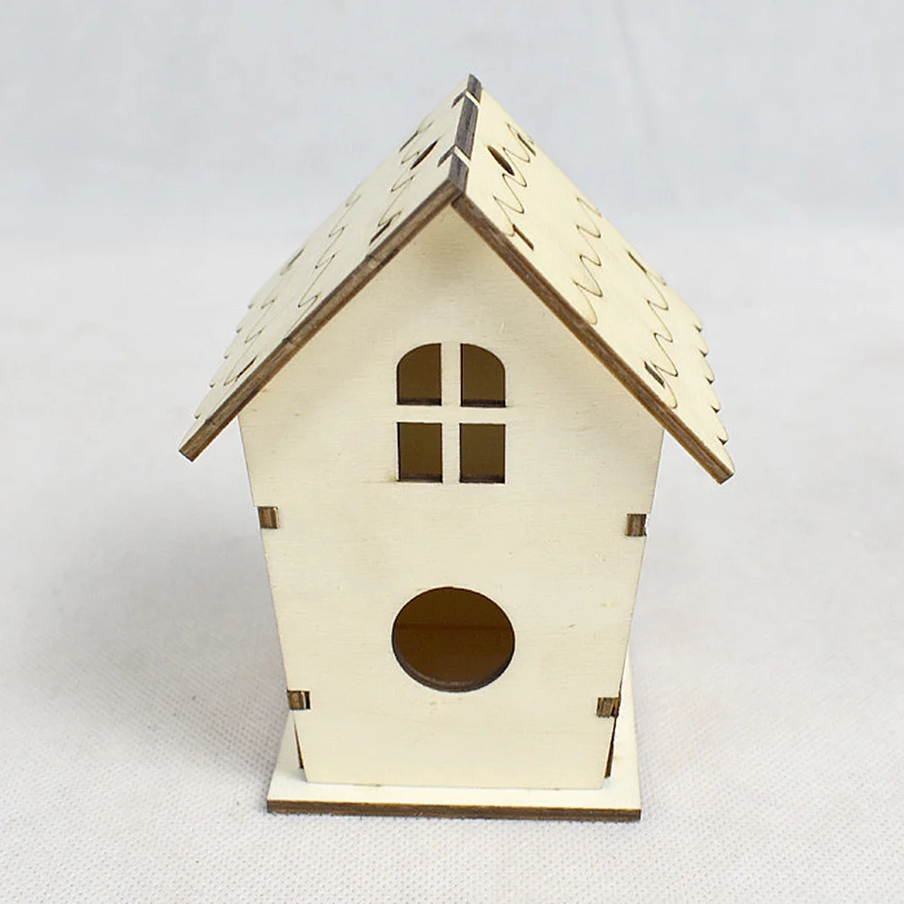 

Wooden Bird Nest Natural Solid Wood No Paint Environmentally Friendly Durable for Indoor Outdoor Small Corners Bird Cage Decor