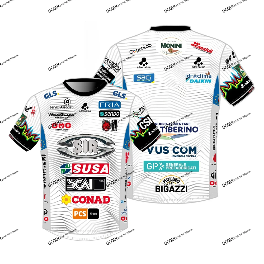 Stile italiano GIANNELLI # 6 2025 Nuovo arrivo Sir Safety Perugia 3D Stampa Maglia da pallavolo T-shirt sportiva casual Home Away Adulto KID