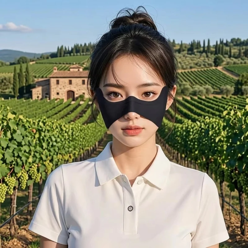Summer Breathable Butterfly Ear Hook Sun Protection Mask Lightweight Mesh Nose Mouth Ventilation for Running Cycling Golf Adults