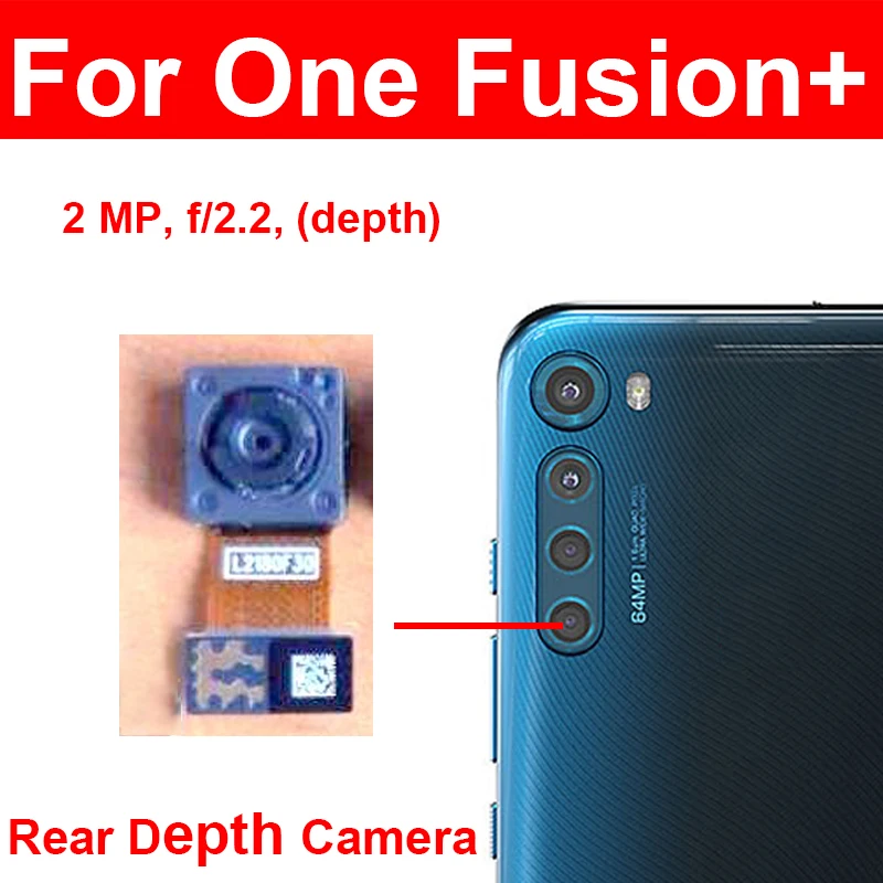 Front Rear Main Camera For Motorola Moto One Fusion Plus Back Frontal Selfie Camera Module Replacement Parts