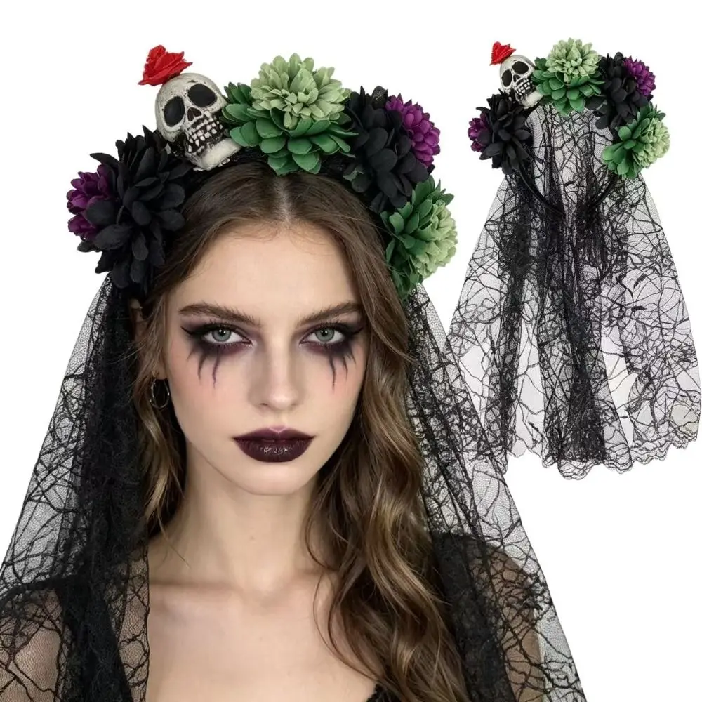 tiara-de-flores-artificiais-para-halloween-com-veu-preto-acessorio-floral-para-festival-fantasma-adereco-fotografico-leve