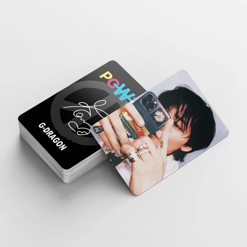 KPOP 한국어 아이돌 G-Dragon 컬렉션 사진 카드 스티커 카드 양면 LOMO 카드 2025 새로운 고화질 사진 카드 선물