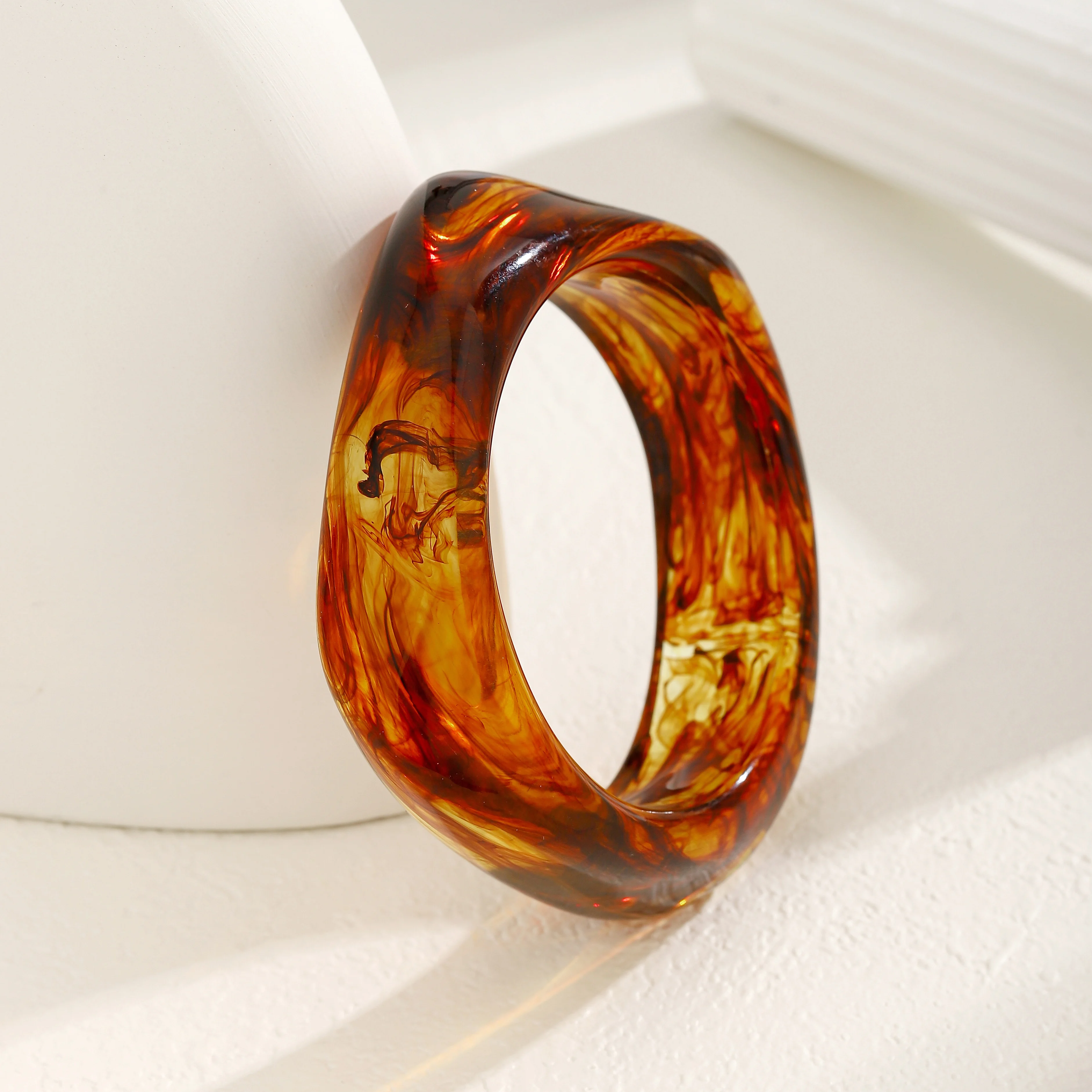 

European and American Style Smudged Irregular Wide Women's Bracelet Exaggerated Retro Bracelet for Women