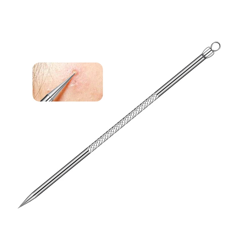 9 pièce/ensemble en acier inoxydable acné tête noire dissolvant ensembles d'outils aiguille points noirs et boutons dissolvant soins du visage extracteur Point propre portable