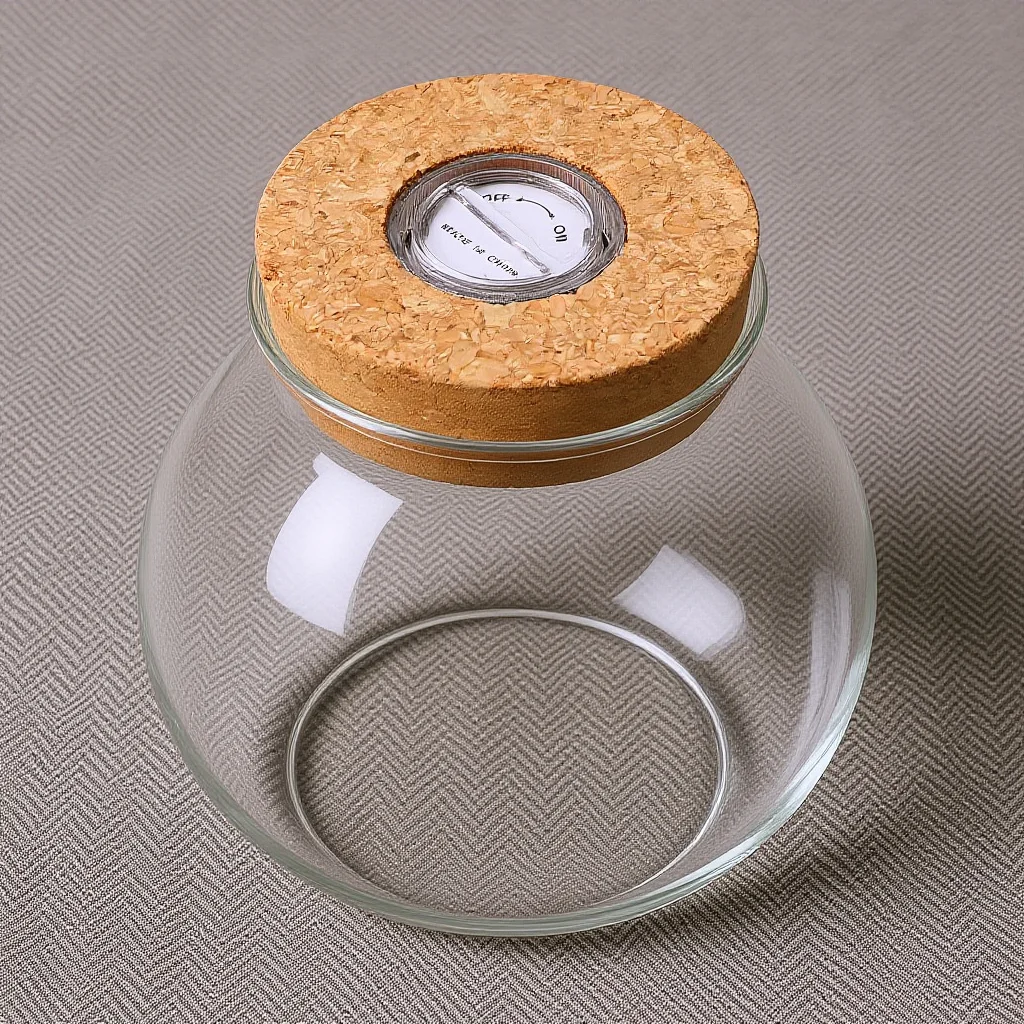 

LED Light Cylindrical Glass Bottle Fish Tank Micro Landscape Hydroponic Terrarium Eco Jar Borosilicate Glass Display Container