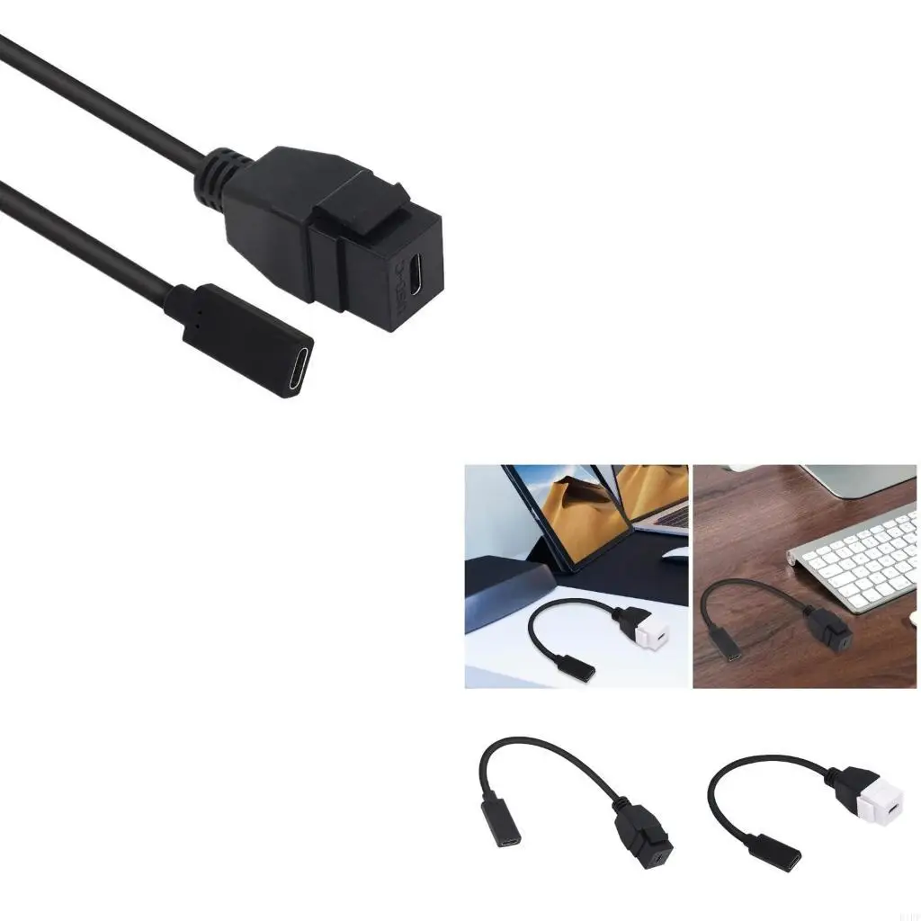 E1PF USB 3.1 Type C Female to Keystone Female Cable for Secure and Stable Connection