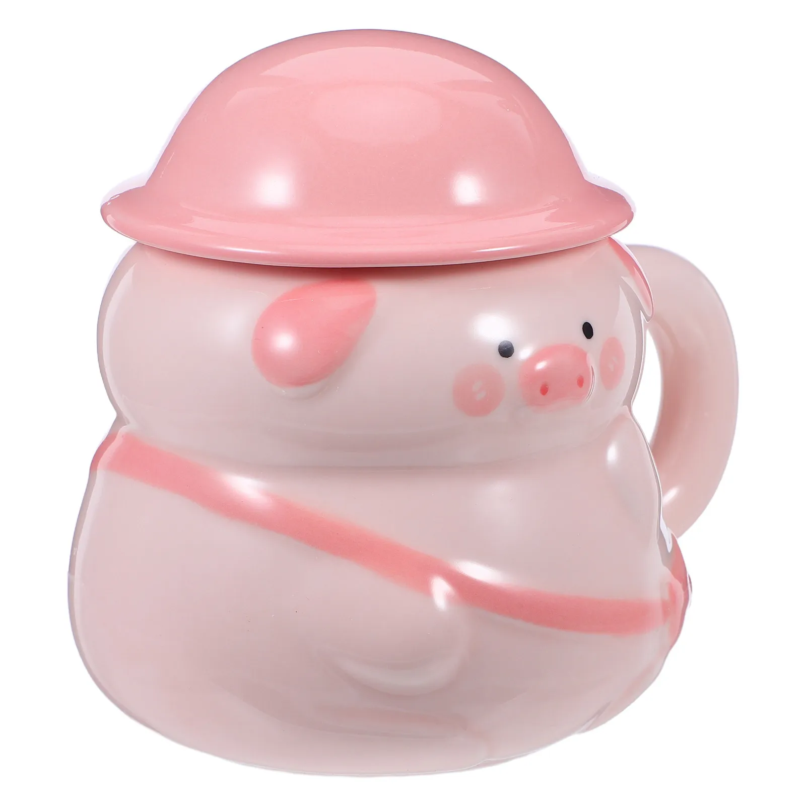 13.5oz Kawaii Ceramic Pig Coffee Mug Cute 3D Porcelain Animal Cup Hot Cold Drink Office Mug Espresso Pig Tea Cup