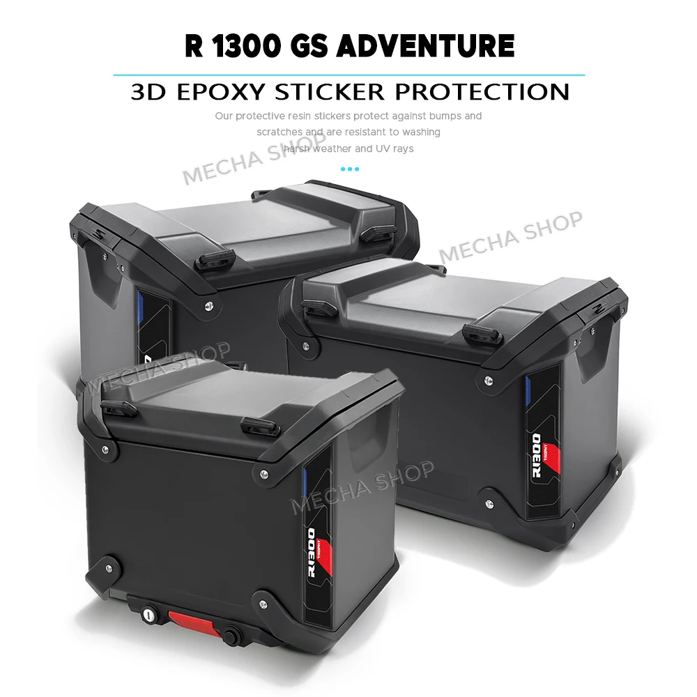 

For R 1300 GS Adventure 2025 R1300GSA Accessories 3D Resin Sticker Protective Decoration Kit Refractive Suitcase Stickers