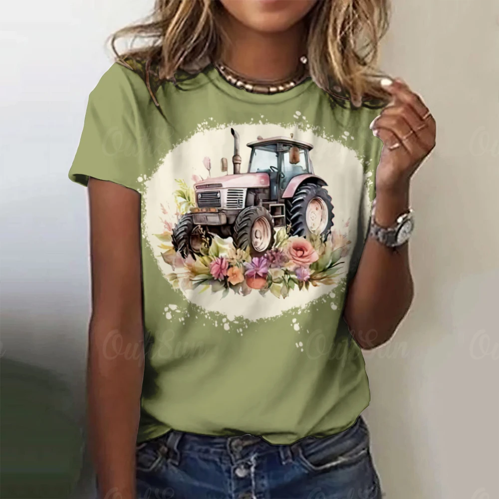 T-Shirt à Manches Courtes et Col Rond pour Femme, Streetwear Décontracté, à la Mode, Y2k