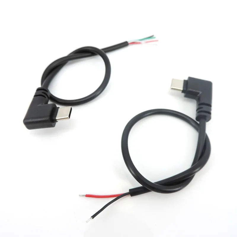 DIY-Reparatur-Schweißkabel 2-adrig 4-adrig Micro-USB 2.0 A Winkelstecker 4-Pin/2-Pin Typ-C Stecker Verlängerungskabel – Detail 7