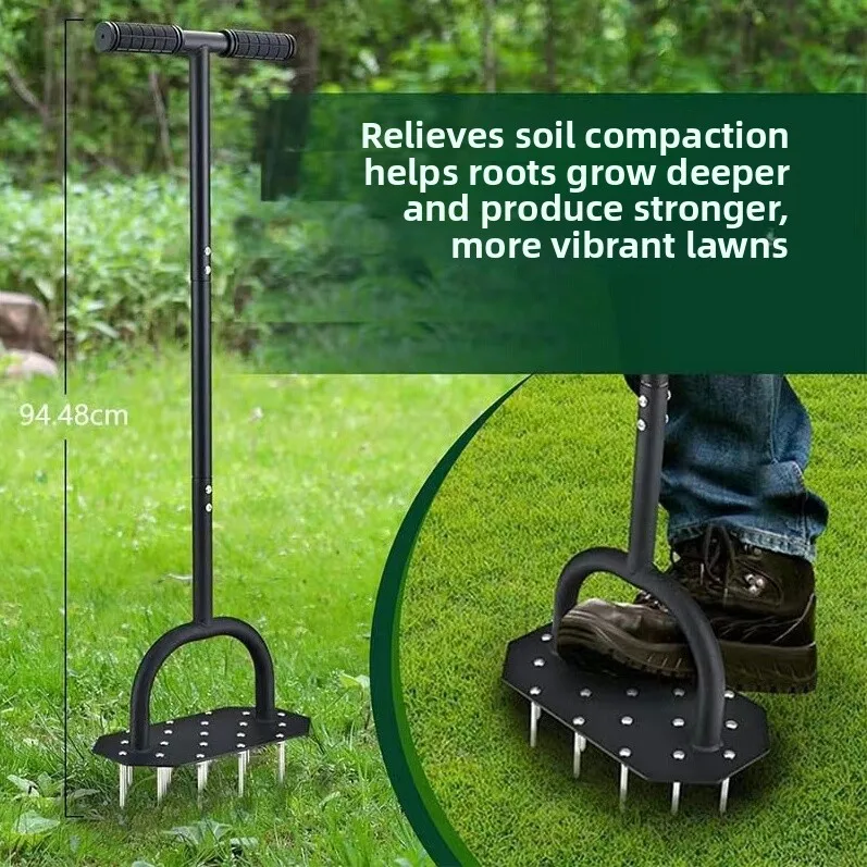 Lawn Aerator Lawn Soil Loosener Lawn Maintenance Tool For Aeration Drainage Garden Yard Gardening Tool
