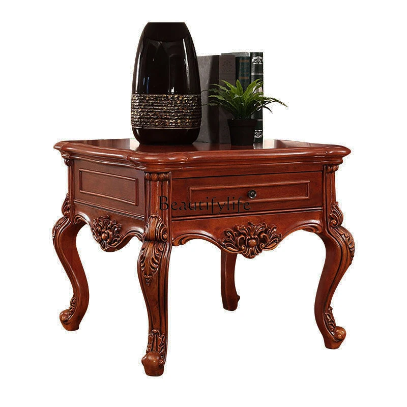 

Simple American Style Solid Wood Sofa Side Table Corner Table