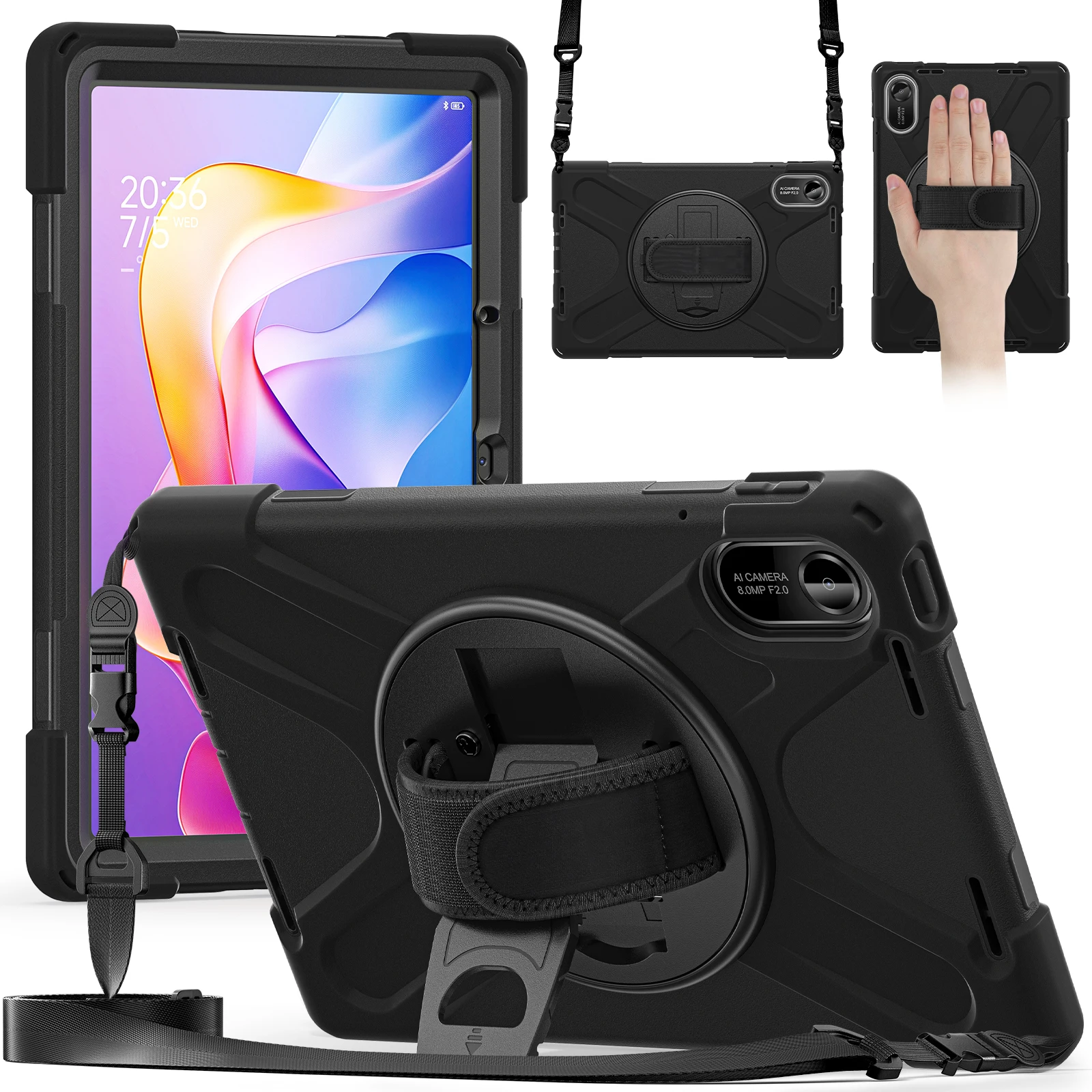 

For Xiaomi Redmi Pad 2 11inch 2025 Case Full Protection Cover Tablet Build in Stand Handheld Portable