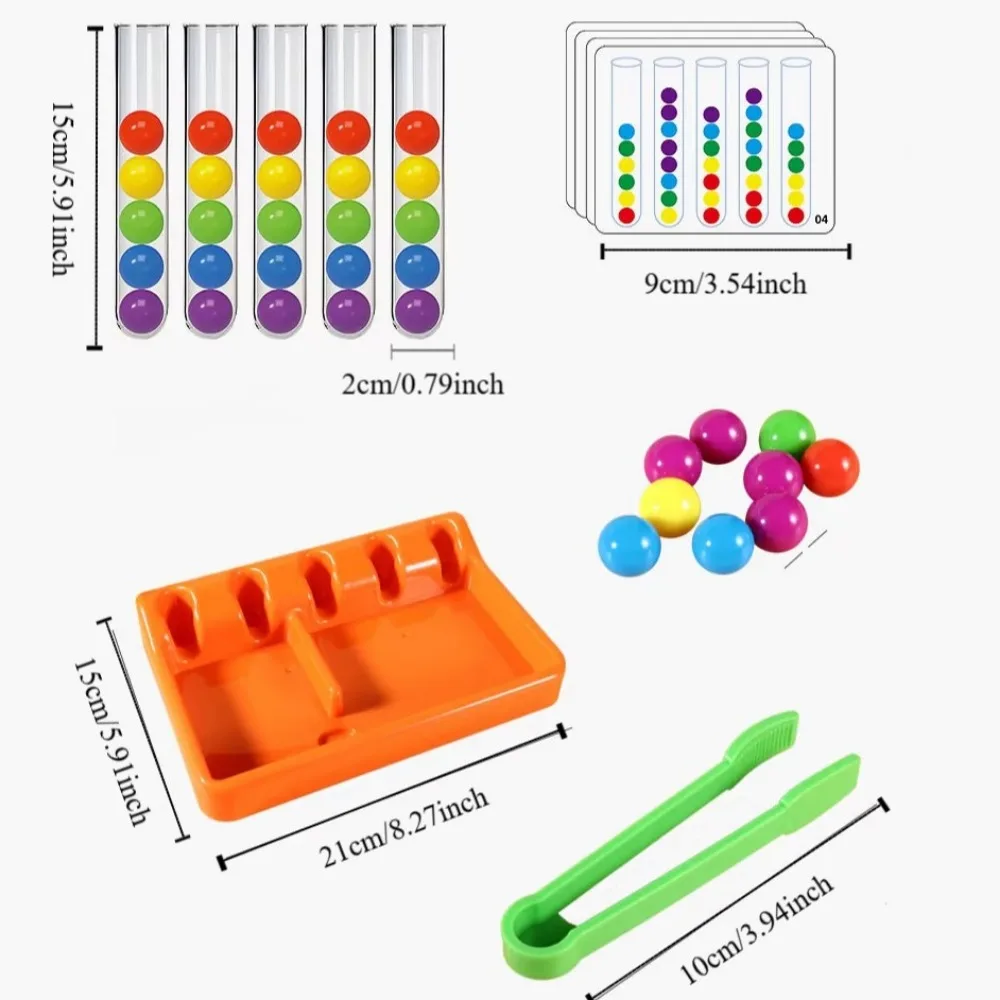 Classificazione dei colori Perline arcobaleno Clip Gioco educativo Apprendimento Puzzle Gioco da tavolo Coordinazione occhio-mano Sensoriale