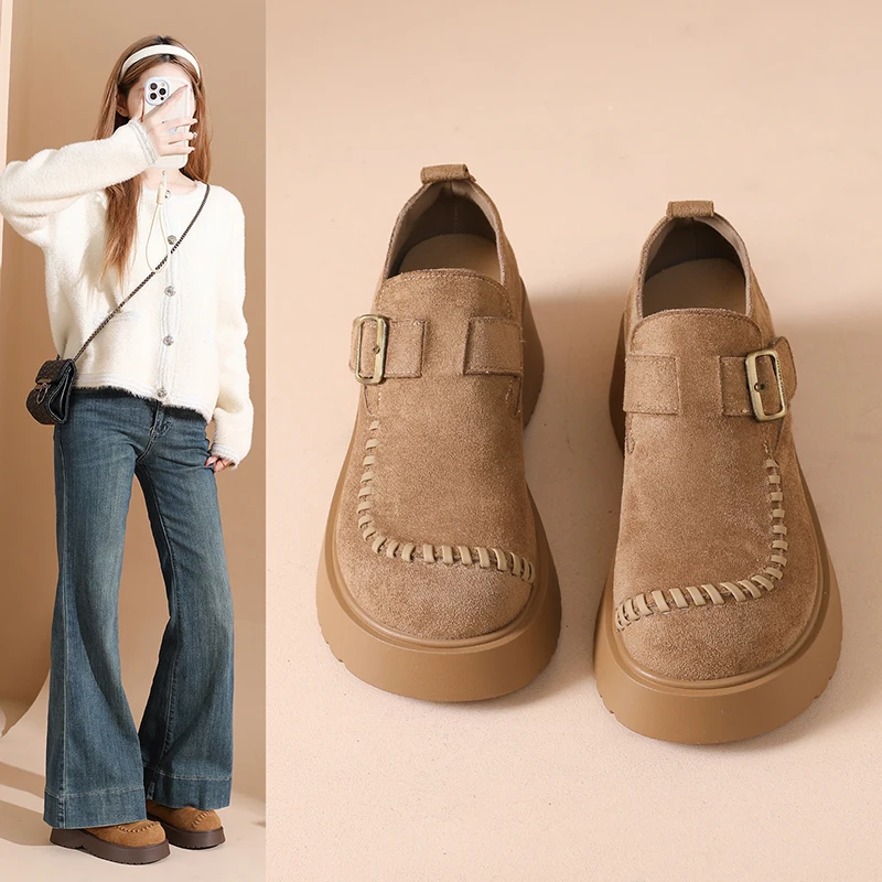 

Fashion Women's Loafers Retro Casual Flat Shoes for Women Comfortable Breathable Full-Coverage Trend Women's Shoes Zapatos Mujer