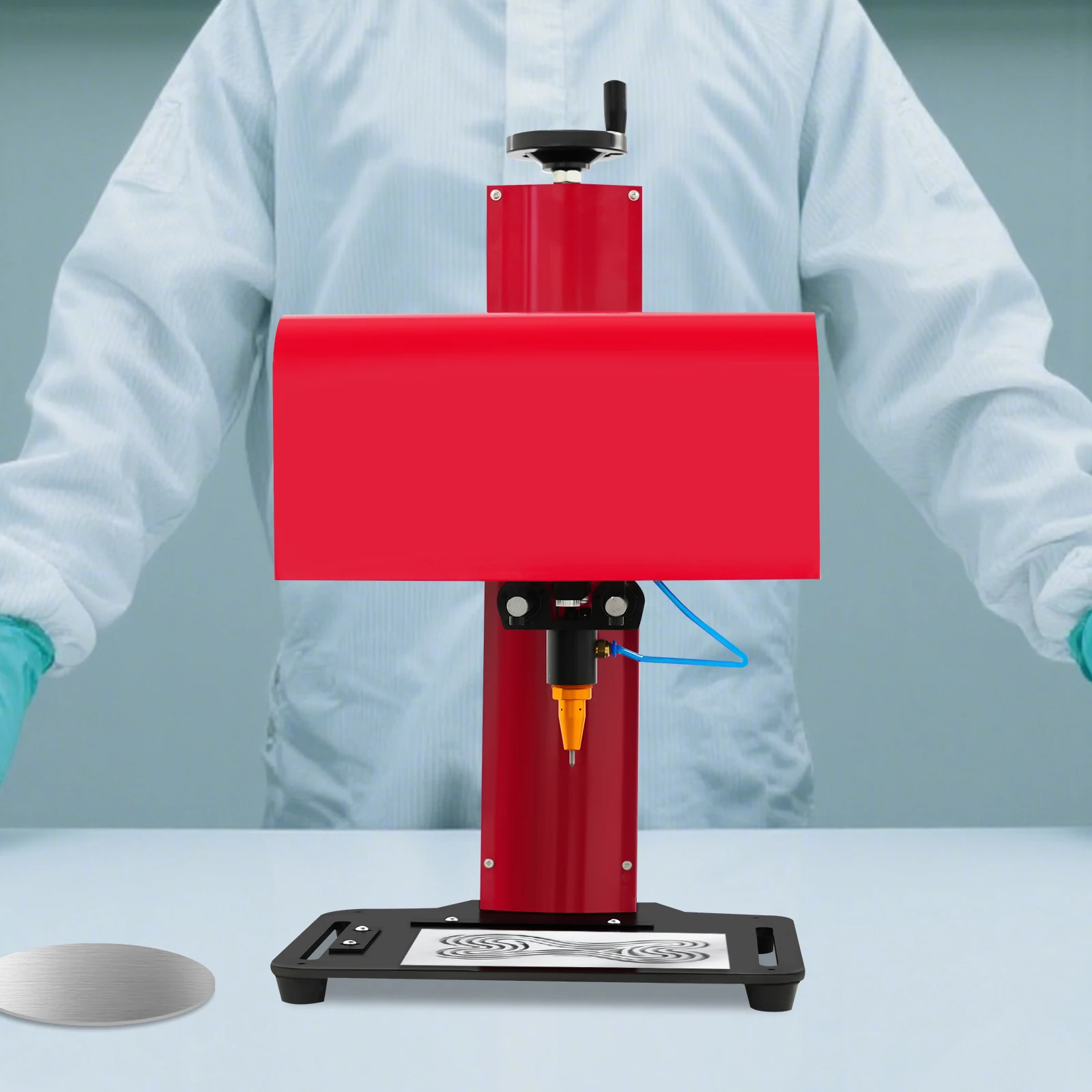 

110-220V 500W Pneumatic Dot Peen Marking Machine Benchtop Pneumatic Marking Machine for Metal Nameplate Marking