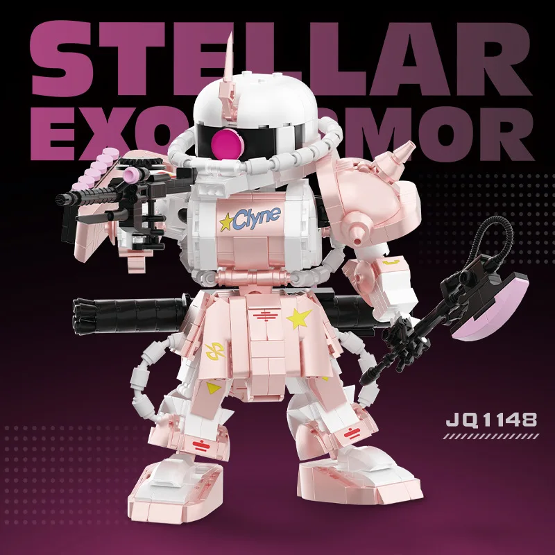 

2026Pink Sirius Mecha Building Blocks Set, Robot Model Kit Assembly Toy for Boys Girls Gift Home Decor