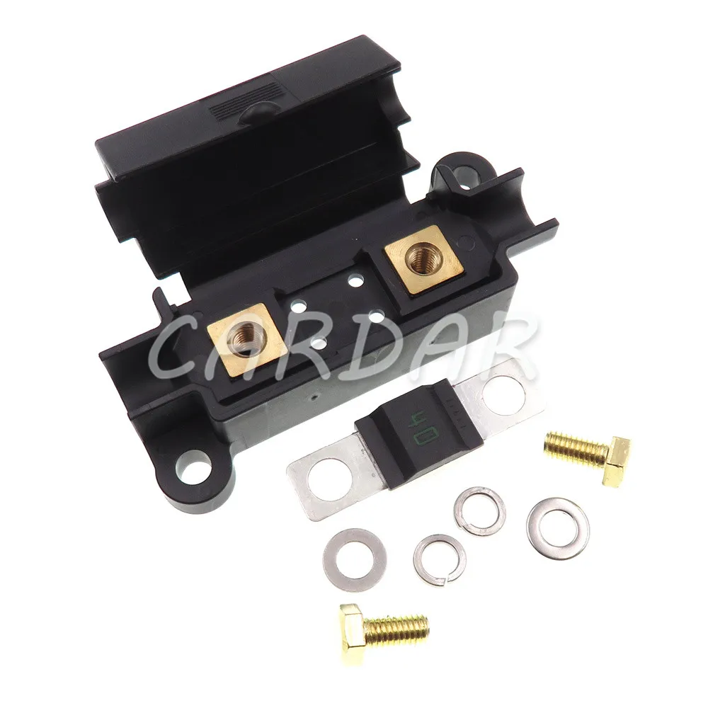 1 Set 1 Pin AC Assembly Auto Fuse Holder Blade Plastic Housing Fuses Holder Flat Type ANM Bolt-on Fuse Box Without Fuse