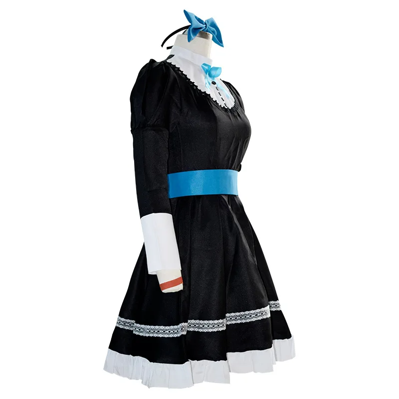 Anime Calcinha e Meia com Cinturão de Ligas, Jovem Irmã, Anarquia Fantasia Cosplay, Vestido Empregada Gótico, Vestido Lolita, Meias Longas, Peruca