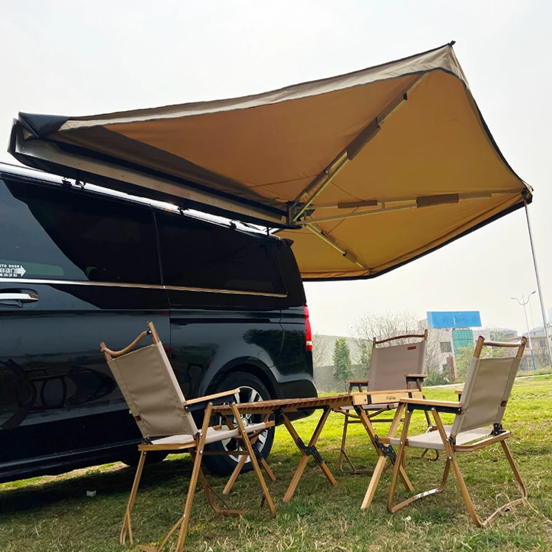 

270° Freestanding Foxwing Awning - Heavy Duty Outdoor Car Side Awning for Coastal Camping