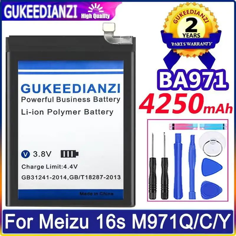 

4250Mah Mobile Phone Battery BA971 For Meizu 16S M971Q M971C M971Y Environmentally Friendly Long-Lasting Performance