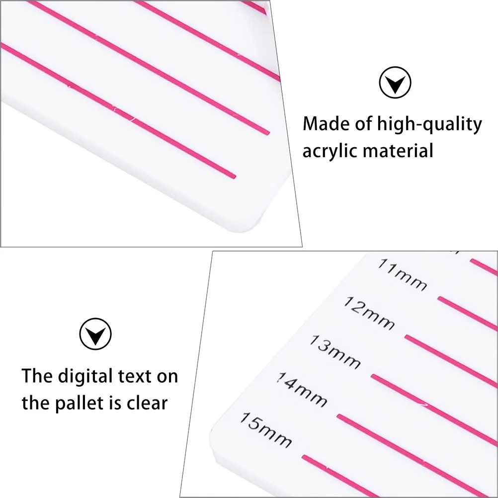

4pcs Eyelash Pallet Acrylic Lash Extension Holder Clear Numbered Display Board For Salon Home Use Lightweight Durable