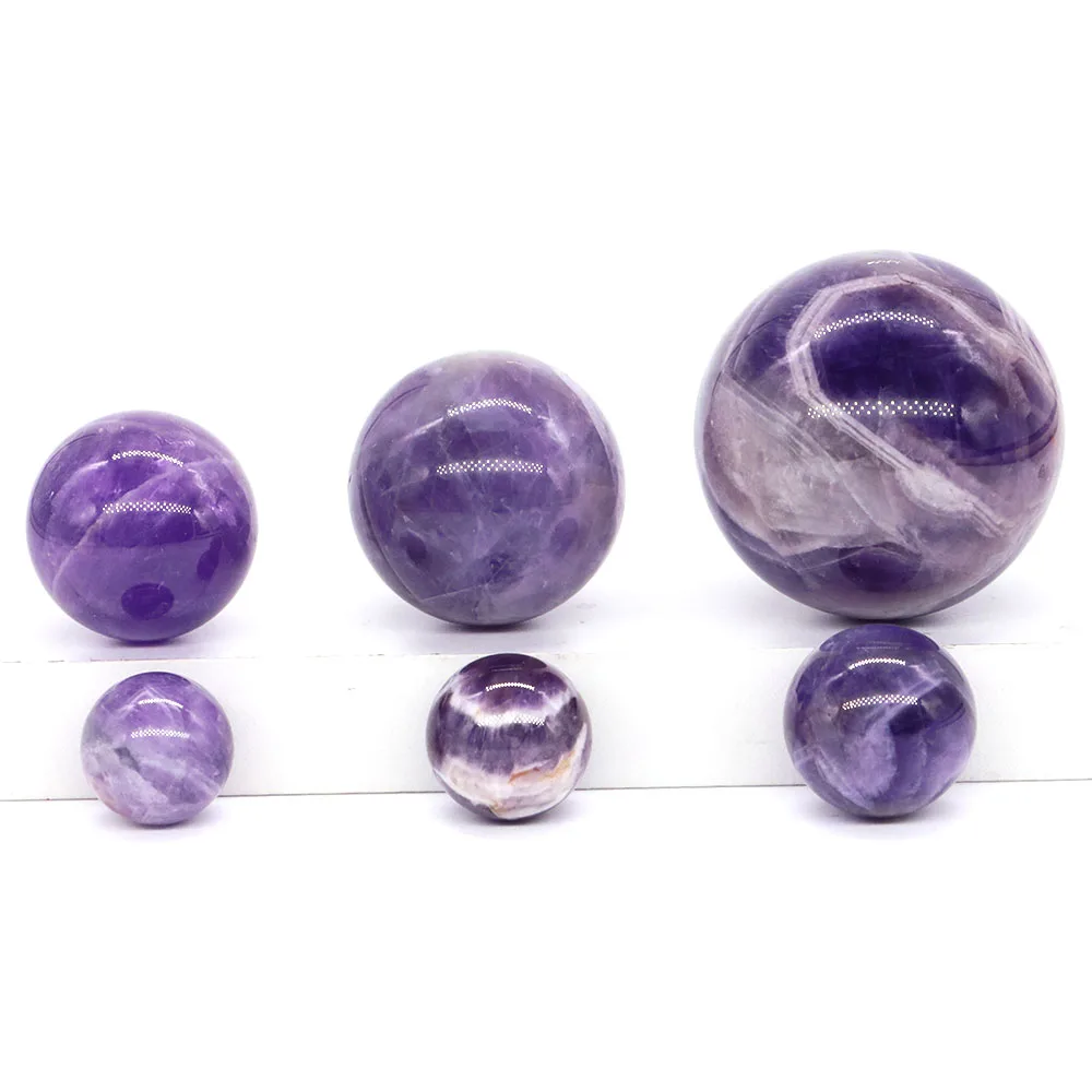 16mm 18mm 20mm 25mm 30mm 40mm Balls Natural Stone Amethyst Crystal Sphere Reiki Healing Mineral Specimen Globe Chakra Home Decor