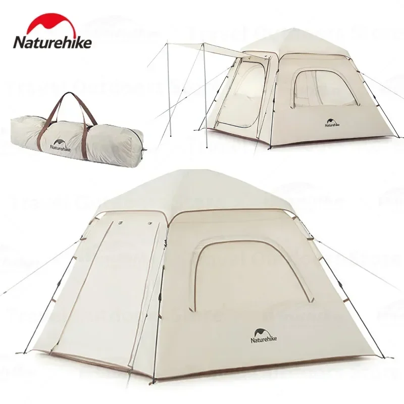 

Naturehike Ango 3-Person Automatic Tent Camping Light Version 4 Sided Breathable Window Tent With Front Hall Outdoor Park Picnic