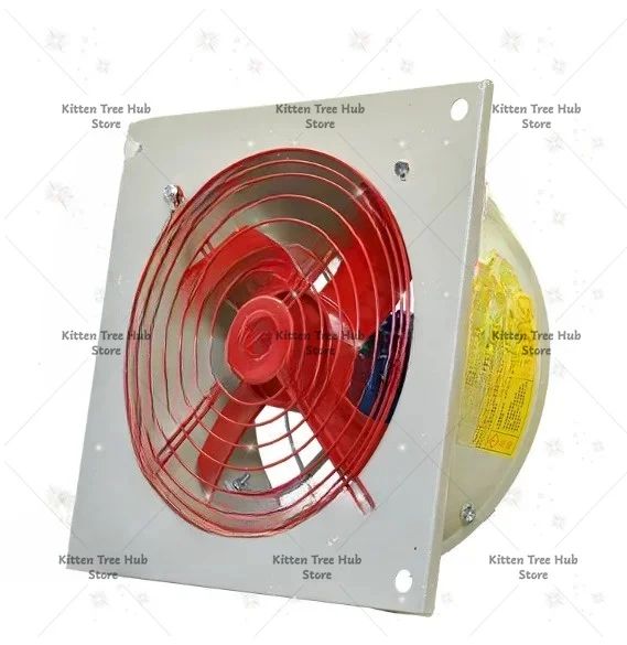 Explosion-proof axial flow fan Fire smoke exhaust ventilation Industrial 220v /380V powerful fan Square wall exhaust fan