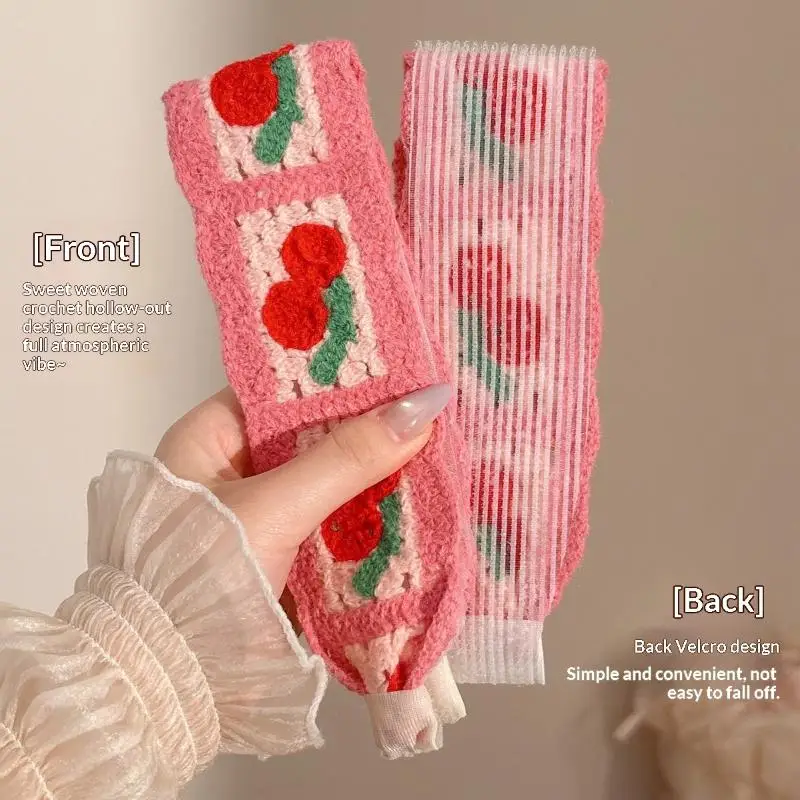 1/2 Stücke Gestricktes Buntes Blumenmuster-Stirnband für Frauen und Mädchen Süßes Haar-Ornament Kopfbedeckung Haarband Modische Haaraccessoires – Detail 3
