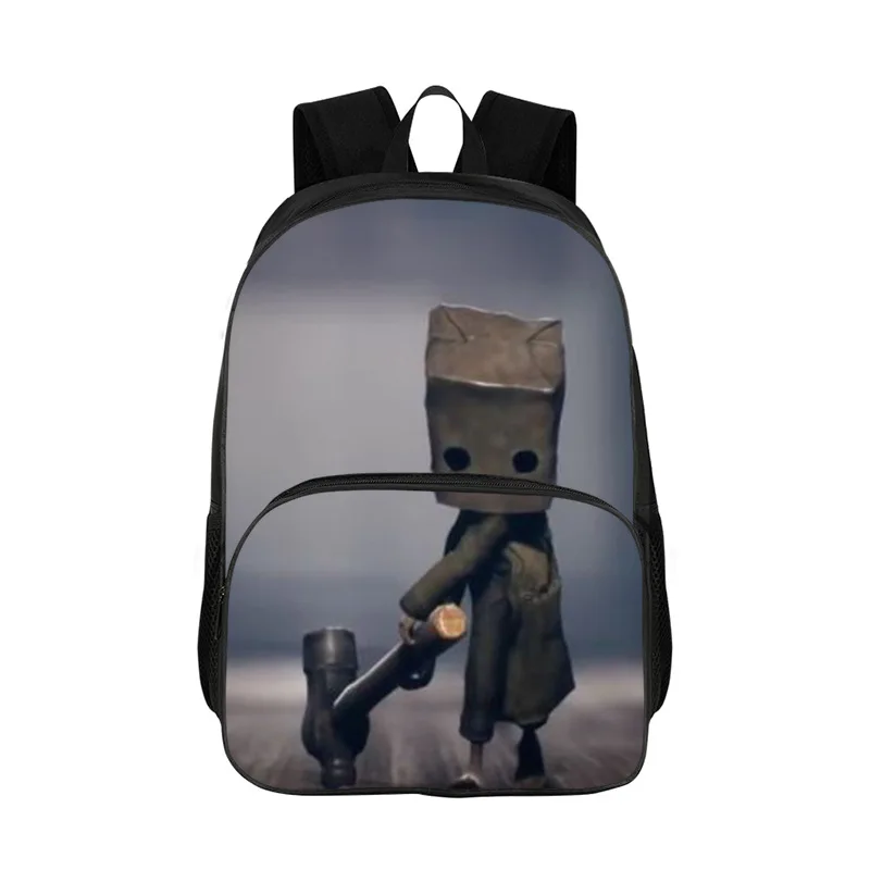 Elementary Kid Fashion Little Nightmares Knapsack-Multifunction Durable Backpack-Large Capacity Daypack for Boys