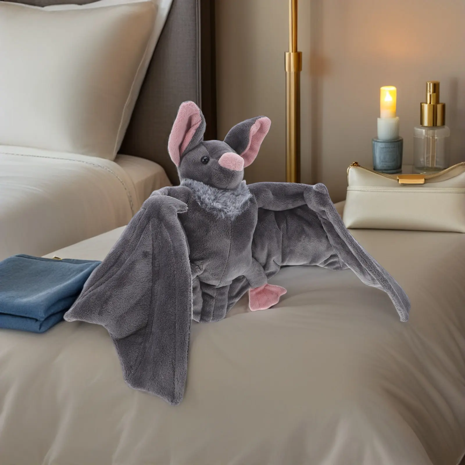 

Lifelike Halloween Bat Stuffed Animal Hanging Decoration for Spooky Party Home Festive Setup Cute Kawaii Plushie Reusable Soft