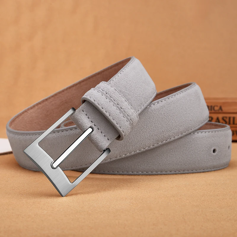 Nieuwe suède riem uit 2025, populaire stijl, casual riem, geschikt voor zowel mannen als vrouwen, modieuze stijl, duurzame riem