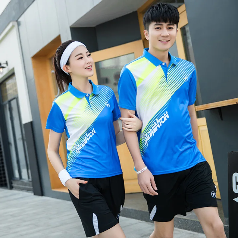 New style badminton clothing , Women Men tennis match training team clothes, tennis shirt girl , tennis skort ladies