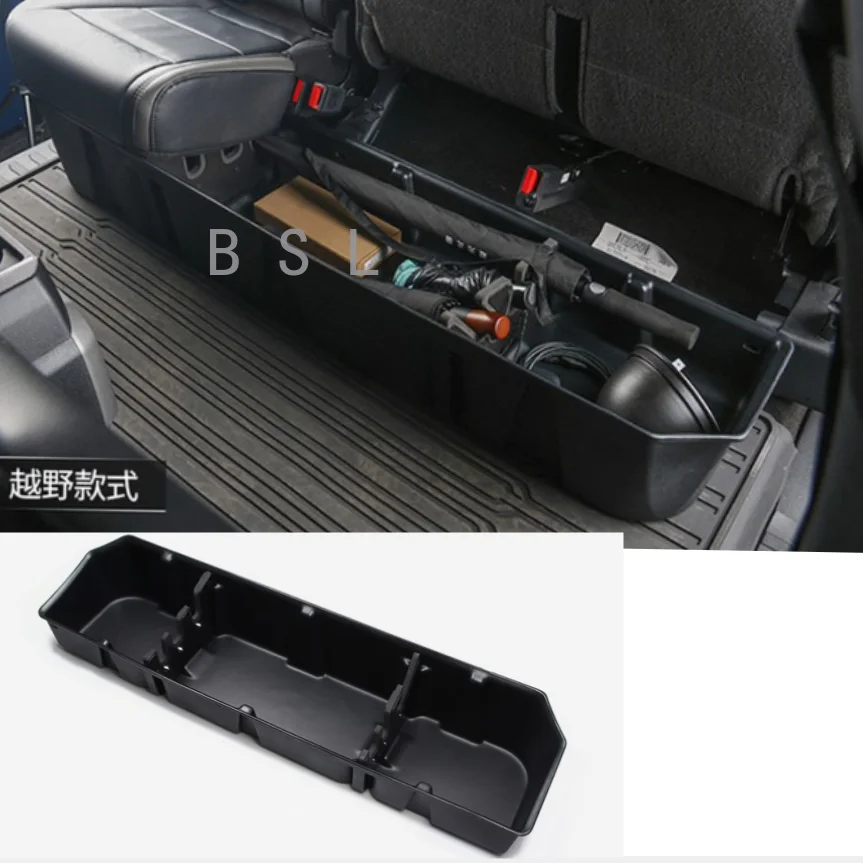 Pickup Storage Organizer Accessories Rear Row Underseat Storage Box For 2017-2019 Ford F150 Raptor 2018